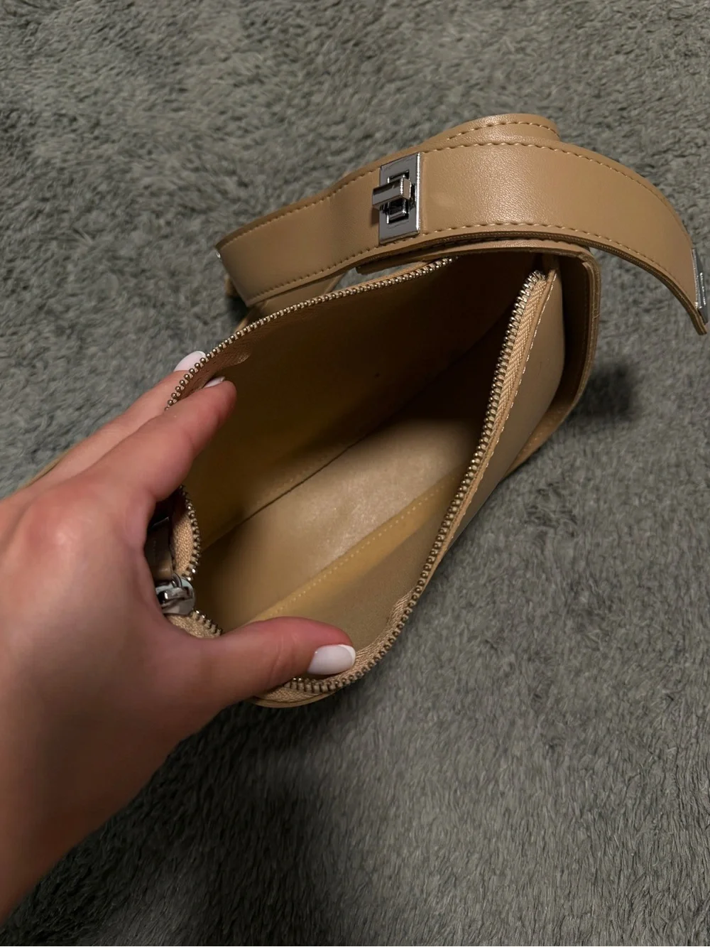 Tan Crossbody Saddle Bag